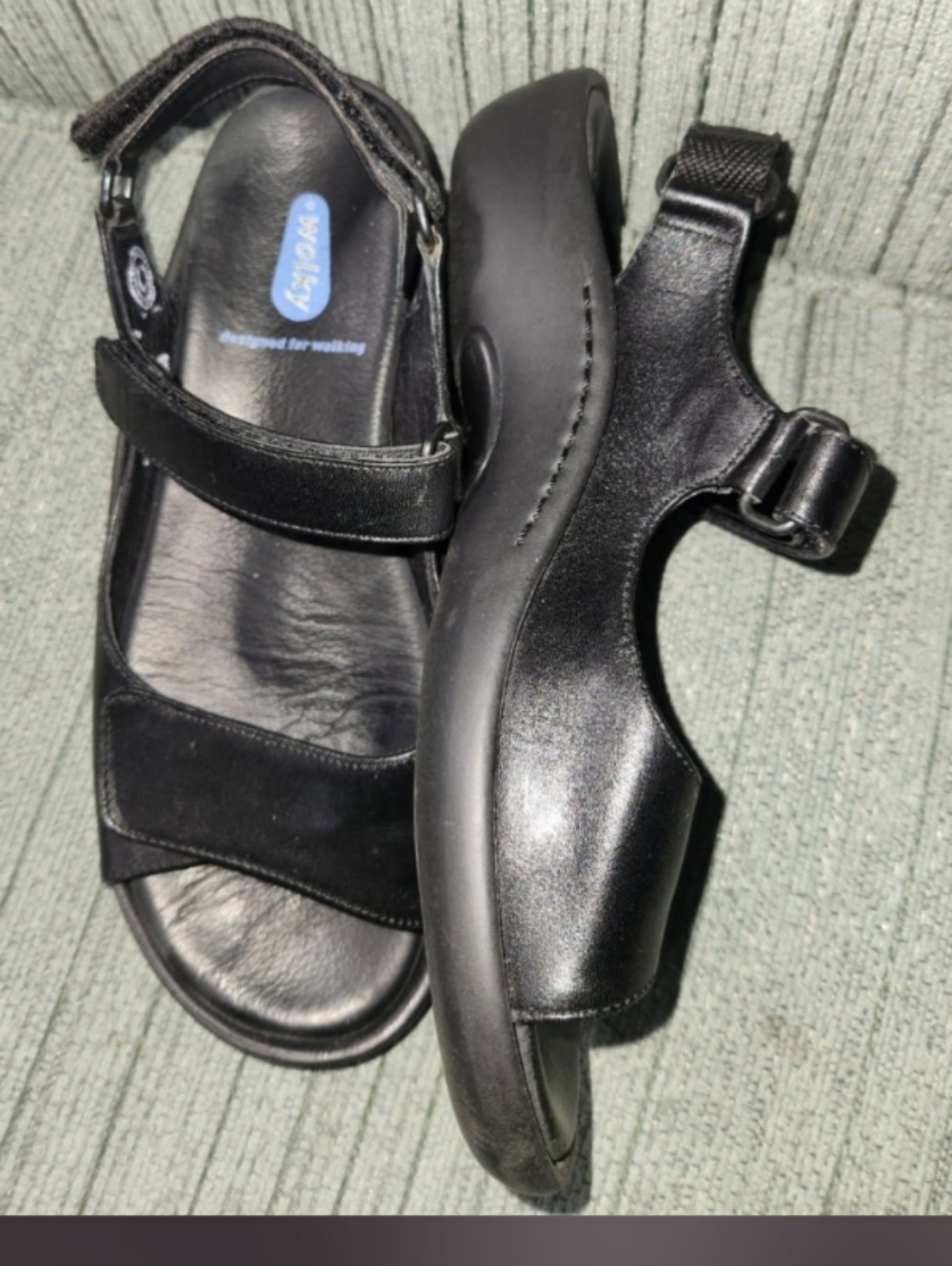 Wolky Black Salvia Sandals